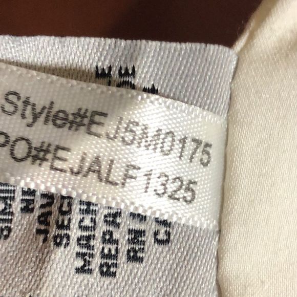 Eliza J Dress sz 6 white polyester knit sheath, 3/4 sleeve, black grid, lined - Picture 14 of 15